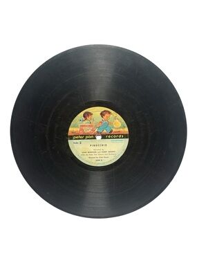 Peter Pan Records Pinocchio Vintage Vinyl Record - Black GY